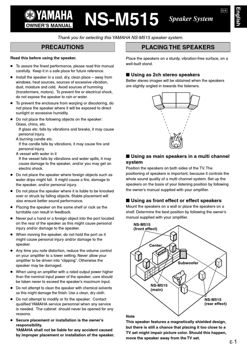 Yamaha NS-M515 owner's manual