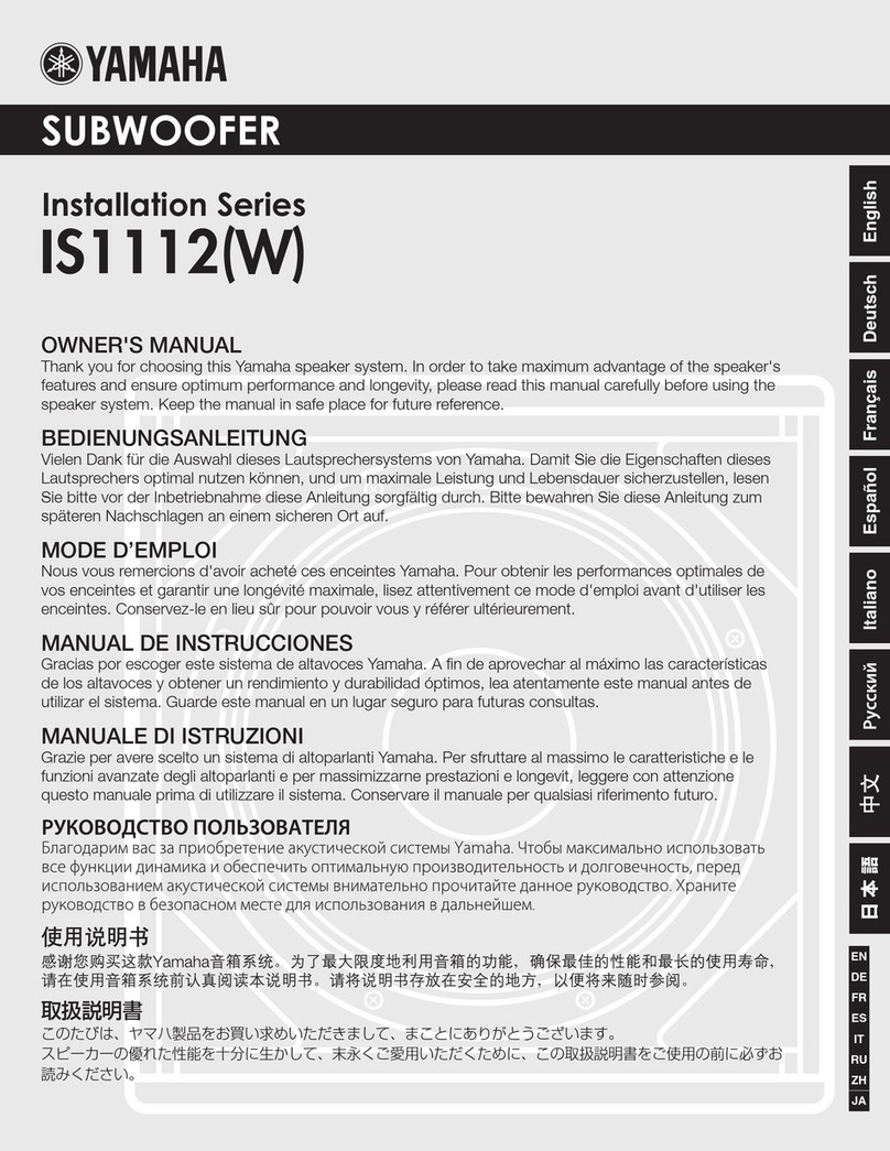 Yamaha IS1112(W) User manual