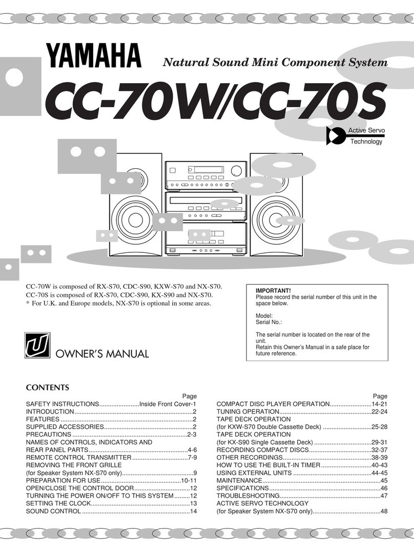 Yamaha CC-70W User manual Yamaha CC-70W User manual
