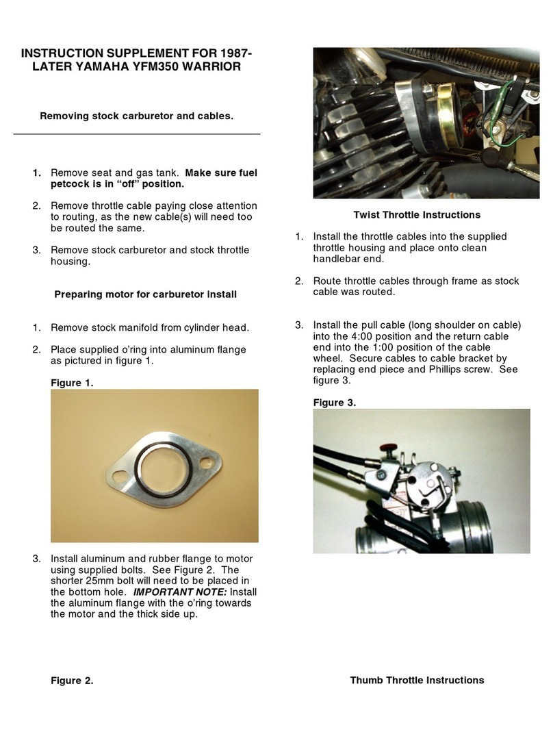 Yamaha YFM350 Warrior Instruction supplement