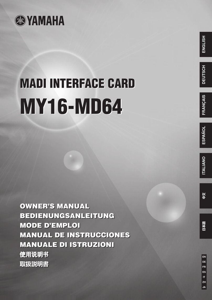 Yamaha MY16-MD64 Assembly instructions