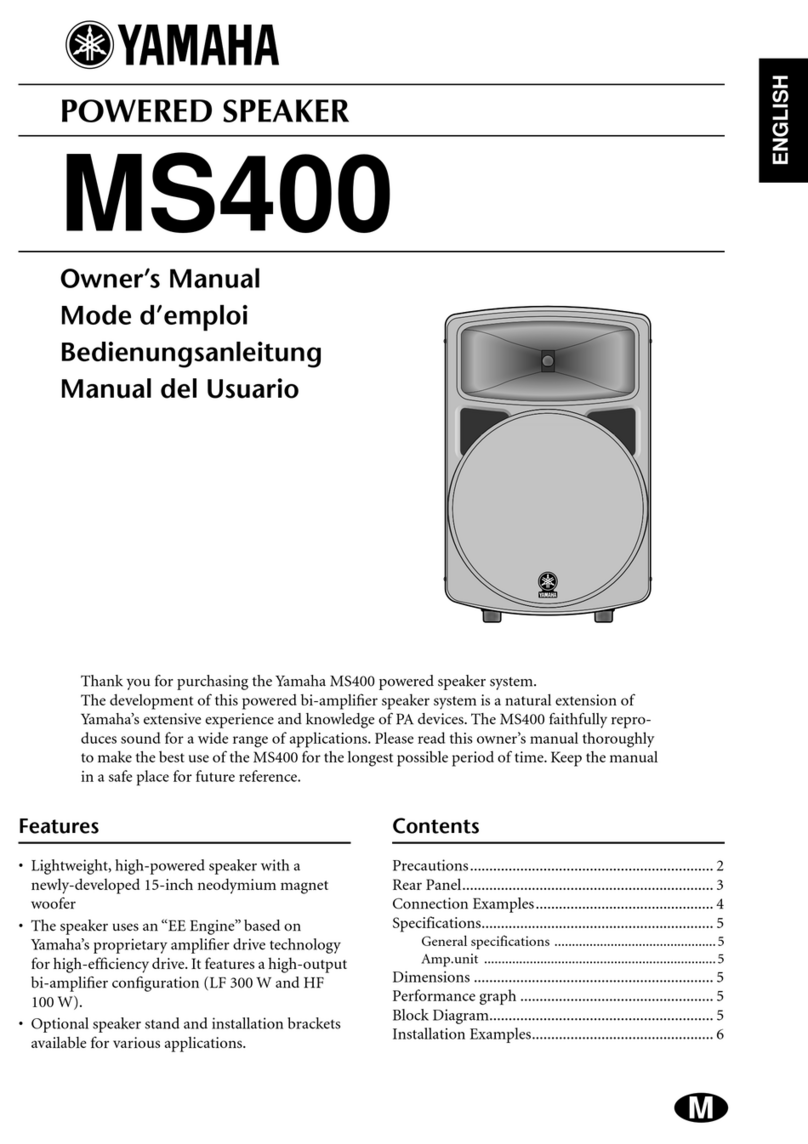 Yamaha MS400 User manual