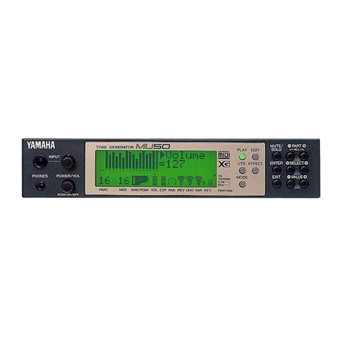 Yamaha MU50 User manual Yamaha MU50 User manual