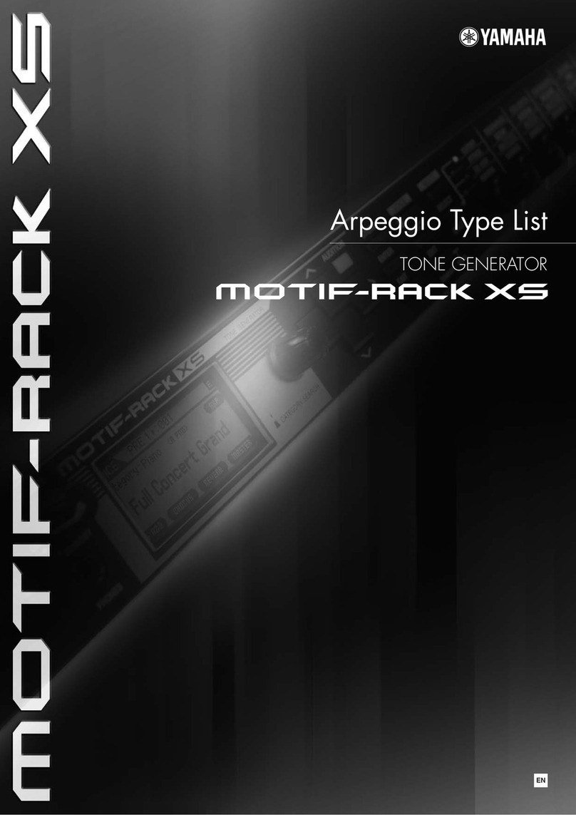 Yamaha Motif-Rack XS Administrator guide