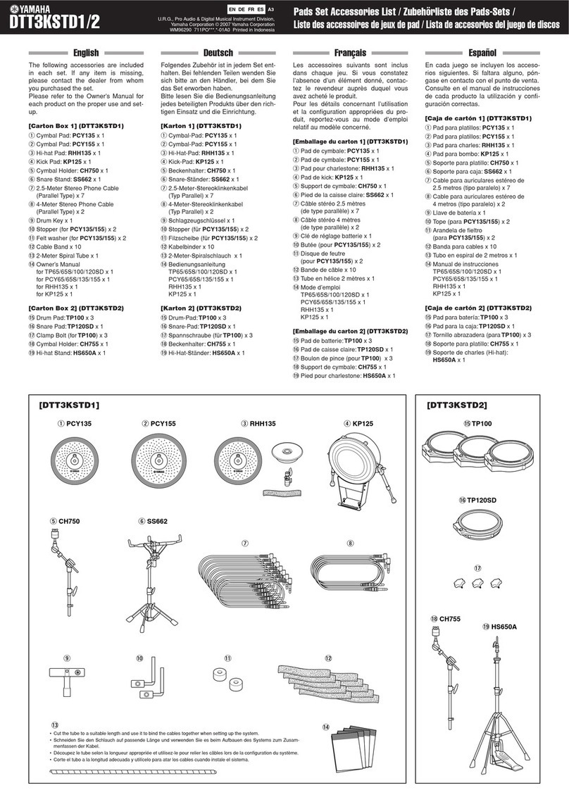 Yamaha DTT3KSTD User manual Yamaha DTT3KSTD User manual