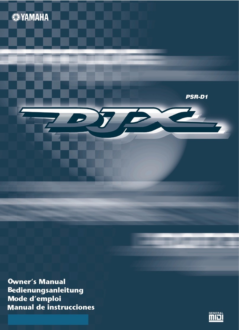 Yamaha DJX PSR-D1 User manual