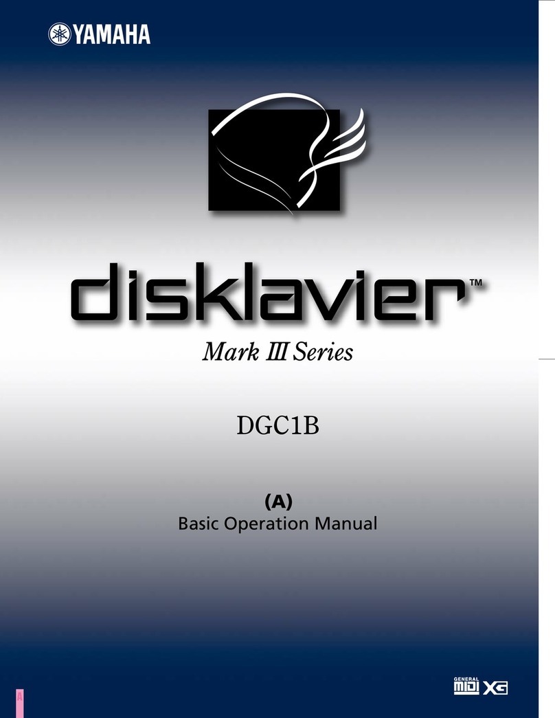 Yamaha Disklavier DGC1B Basic operation manual
