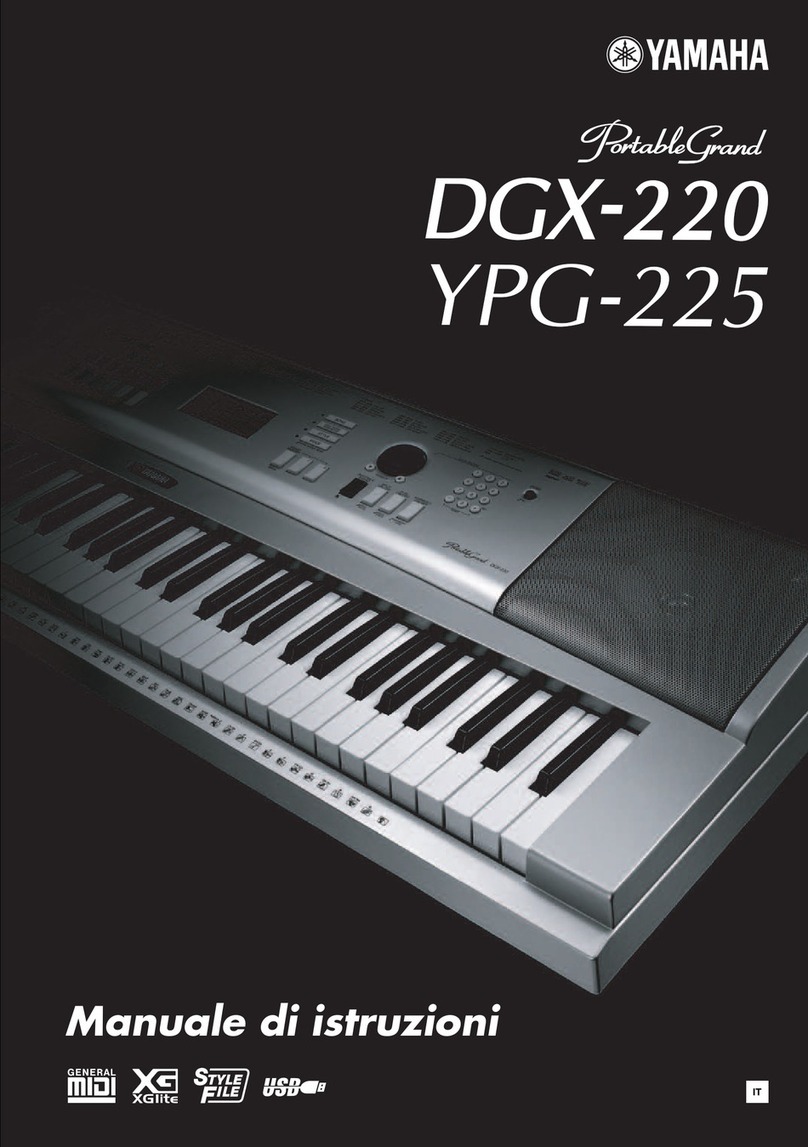 Yamaha DGX 220 YPG 225 Operating and maintenance manual Yamaha DGX 220 YPG 225 Operating and maintenance manual