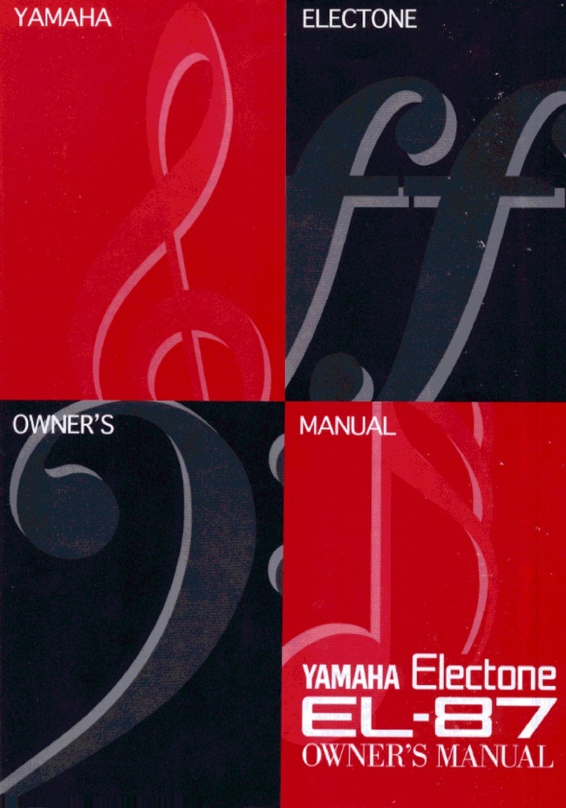 Yamaha Electone EL-87 User manual Yamaha Electone EL-87 User manual