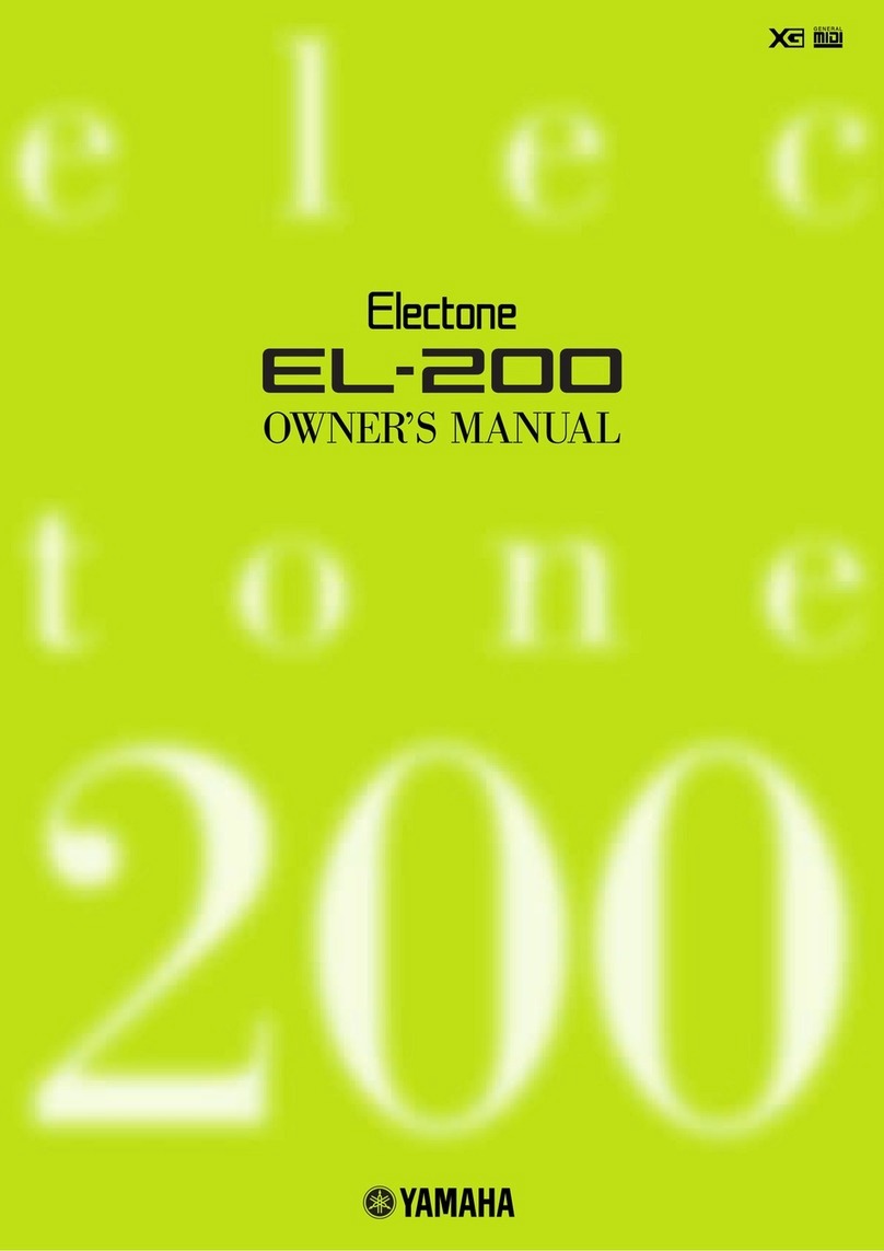 Yamaha Electone EL-200 owner's manual