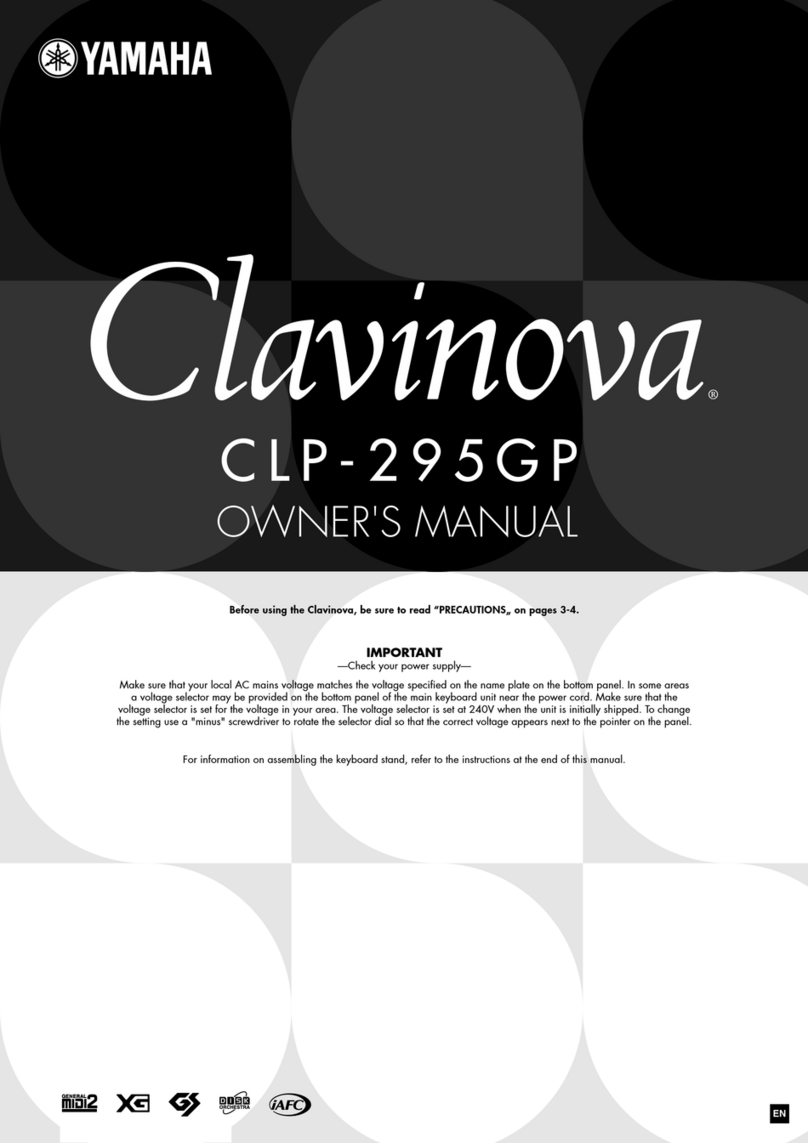 Yamaha Clavinova CLP-295GP owner's manual