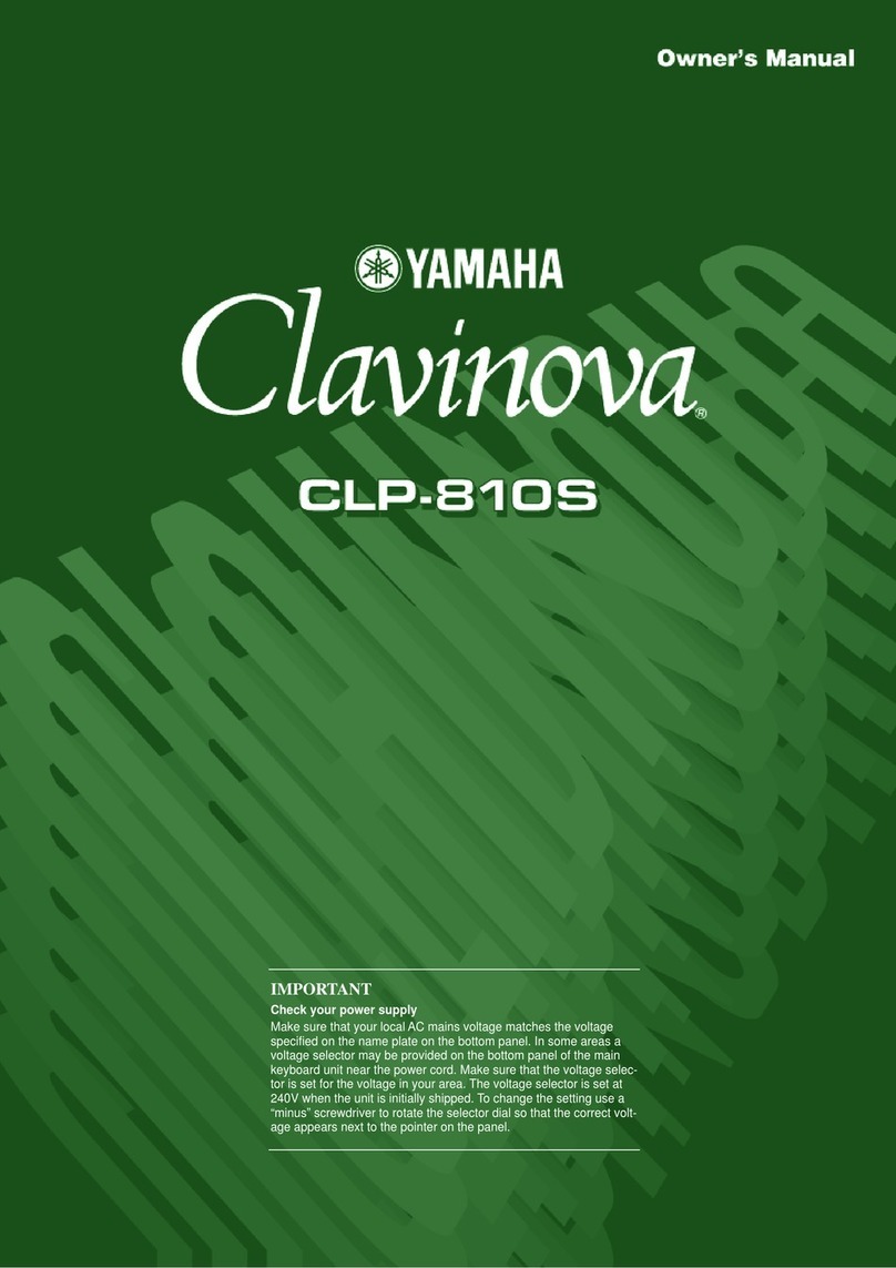 Yamaha Clavinova CLP-810S owner's manual