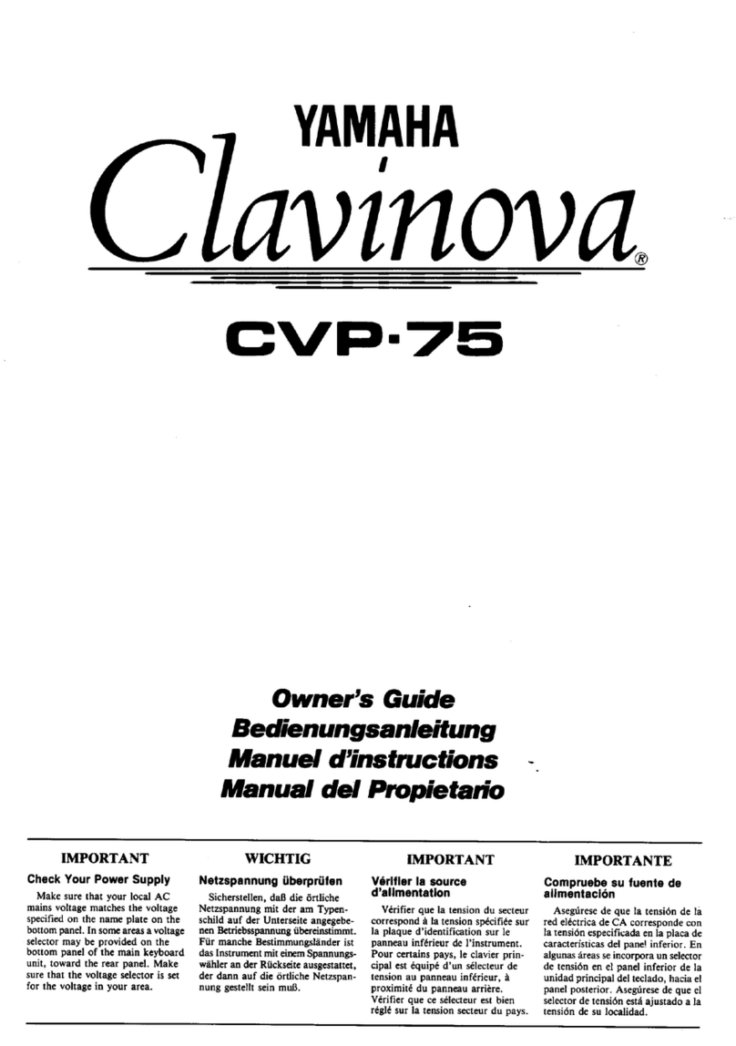 Yamaha Clavinova CVP-75 Configuration guide Yamaha Clavinova CVP-75 Configuration guide