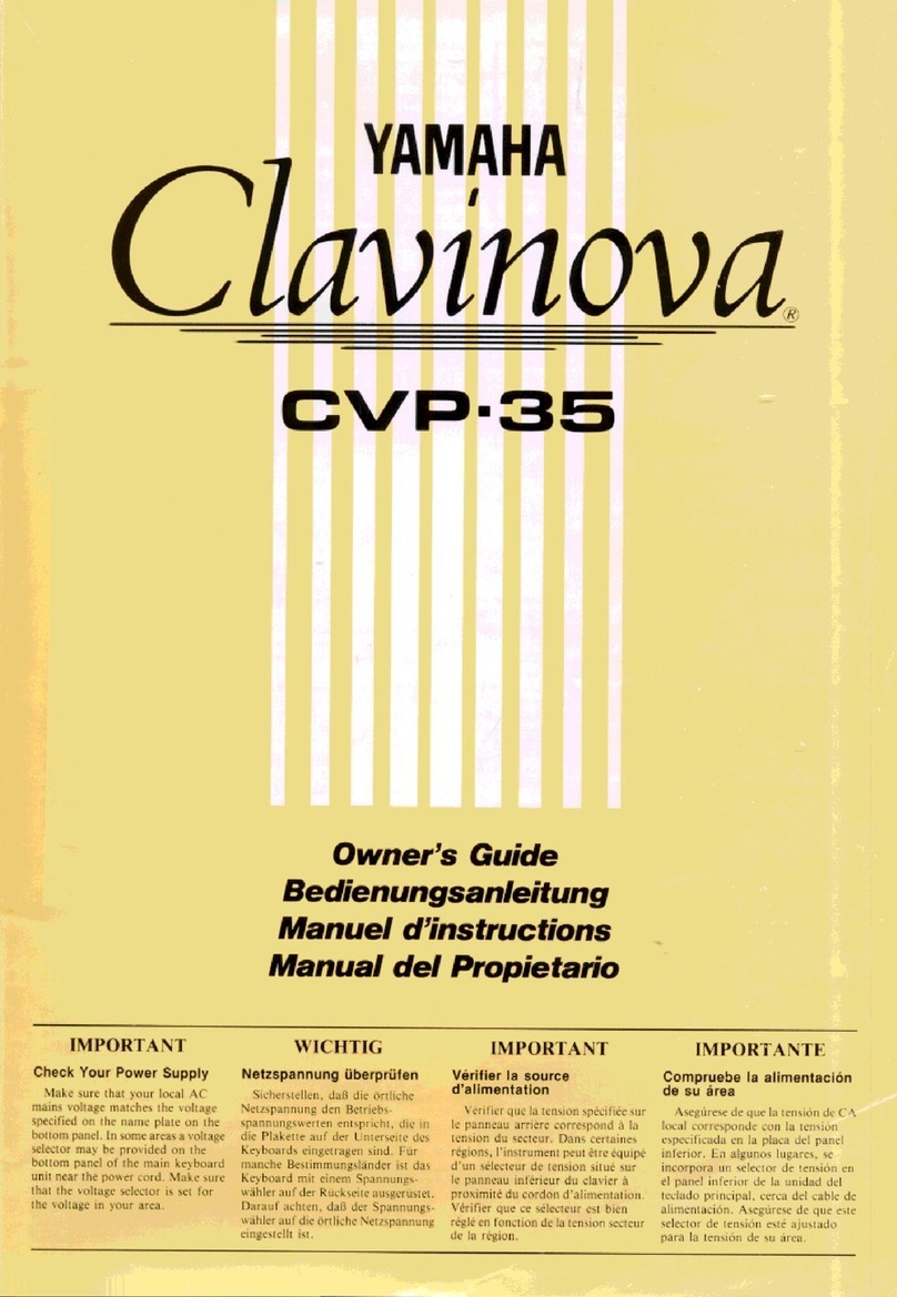 Yamaha Clavinova CVP-35 Mounting instructions