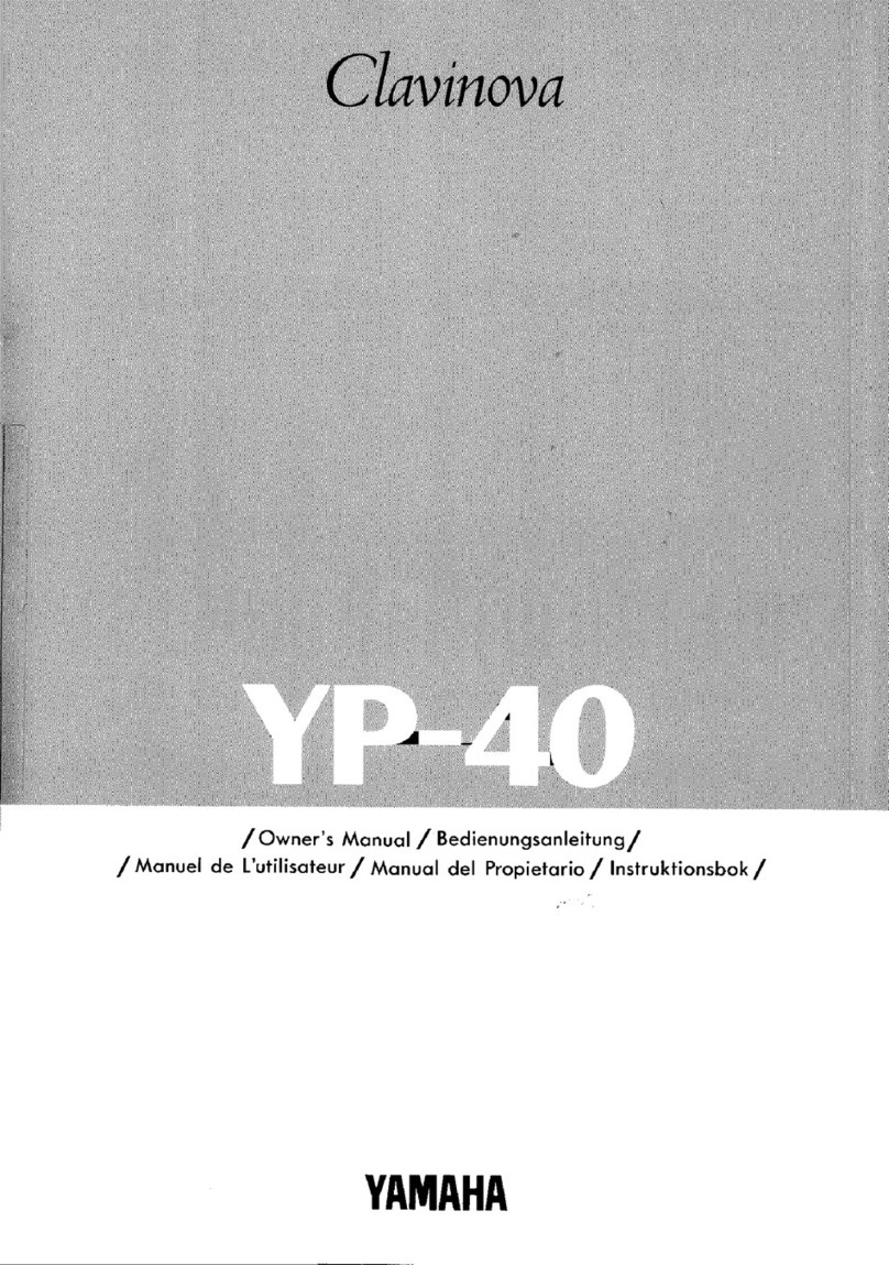 Yamaha Clavinova YP-40 User manual