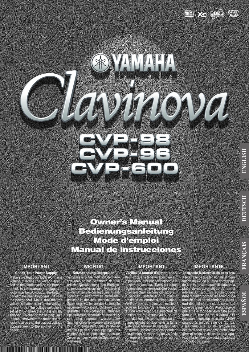 Yamaha Clavinova CVP-600 owner's manual