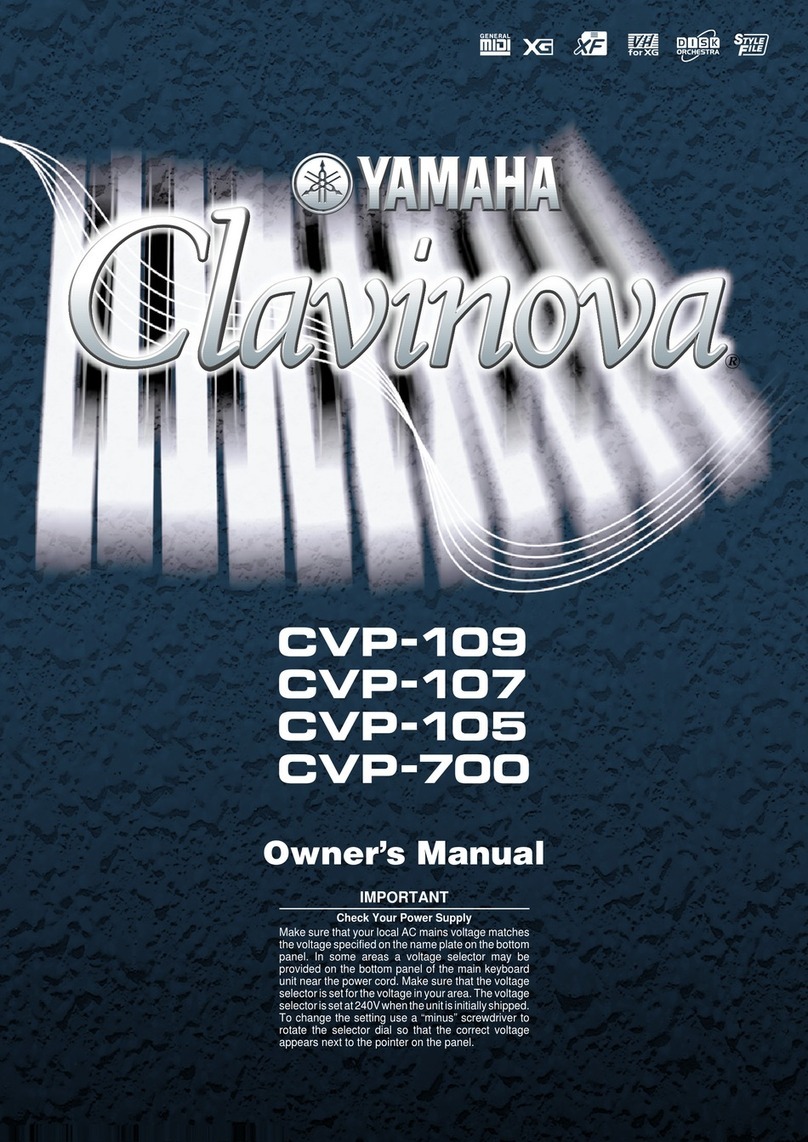 Yamaha Clavinova CVP-105 owner's manual