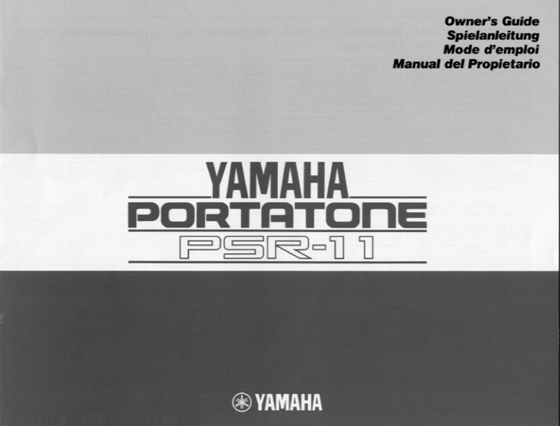 Yamaha Portatone PSR-11G User manual
