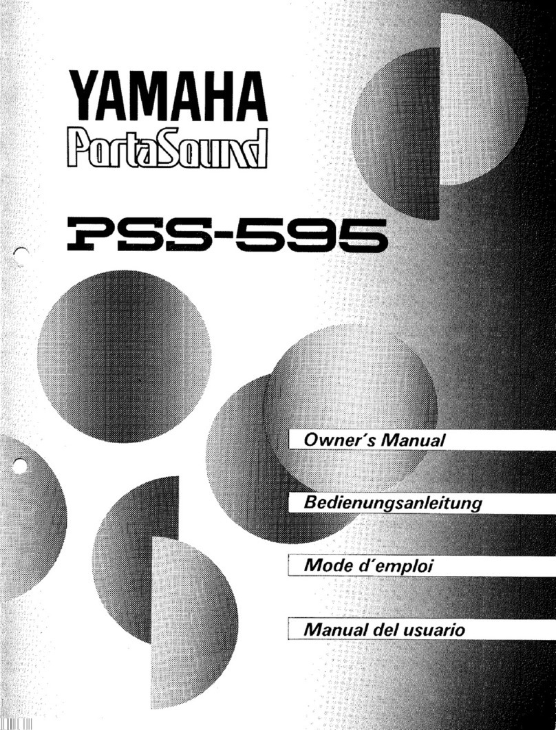 Yamaha PortaSound PSS-595 User guide Yamaha PortaSound PSS-595 User guide