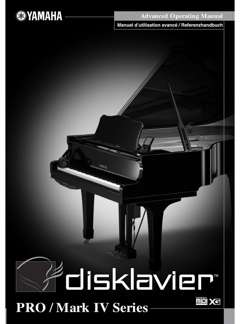 Yamaha piano User manual Yamaha piano User manual