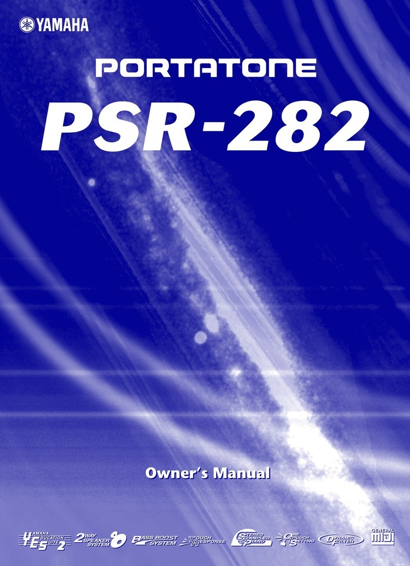 Yamaha Portatone PSR-282 User manual