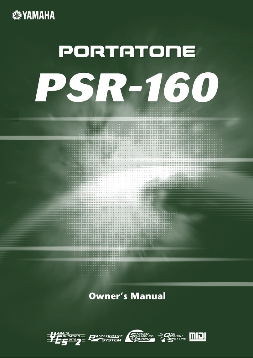 Yamaha Portatone PSR-160 User manual