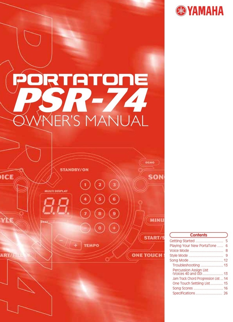 Yamaha Portatone PSR-74 owner's manual