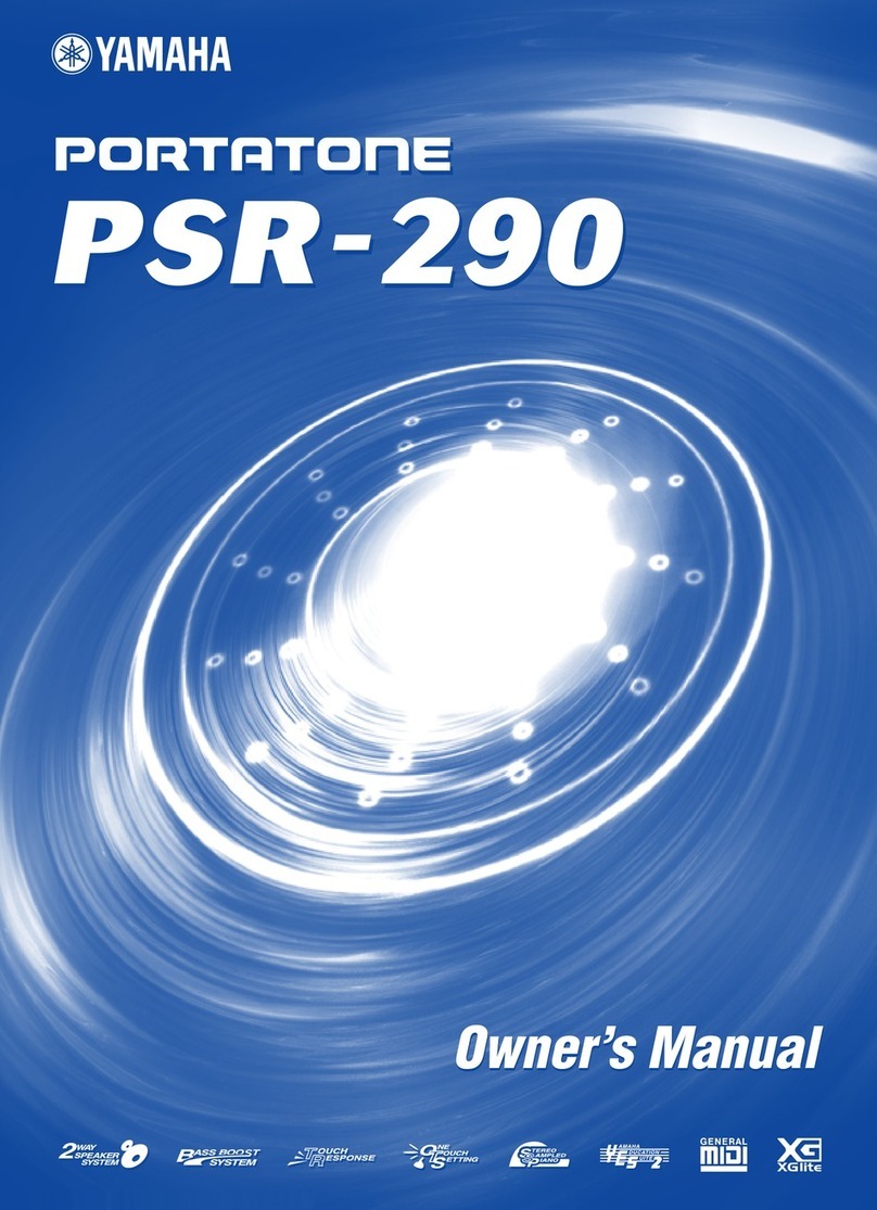Yamaha PSR-290 owner's manual