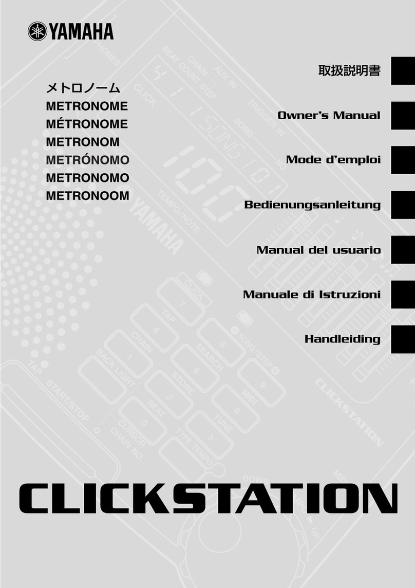 Yamaha Metronome owner's manual