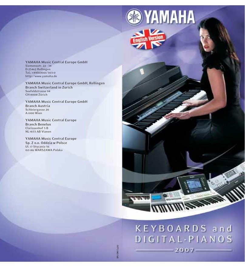 Yamaha Keyboards and Digital - Pianos owner's manual