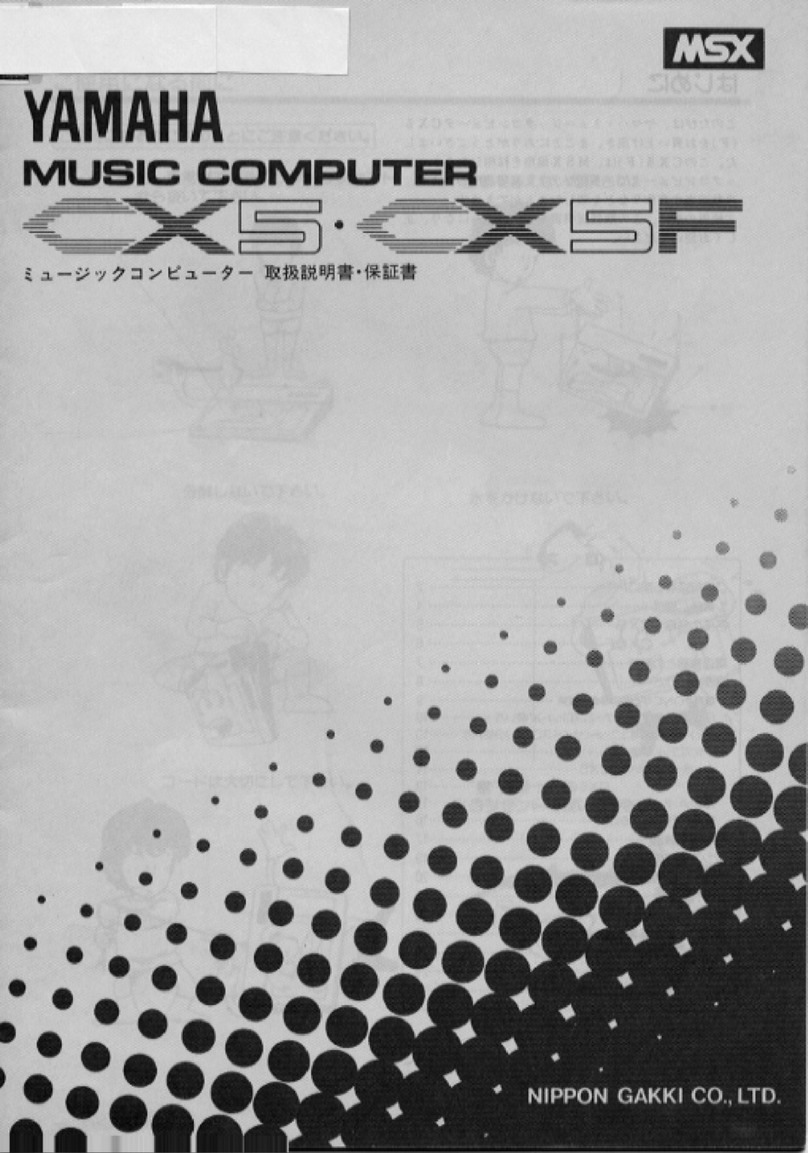 Yamaha MSX CX5 User manual Yamaha MSX CX5 User manual