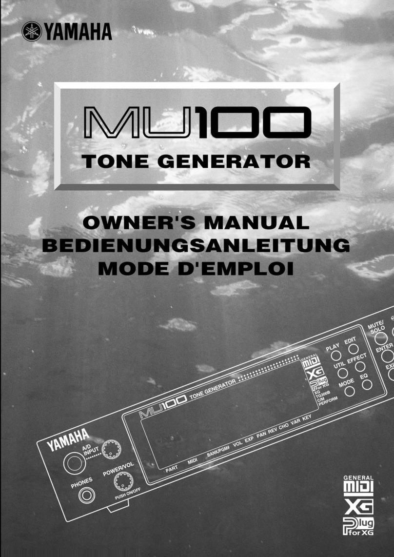 Yamaha MU100 User manual Yamaha MU100 User manual