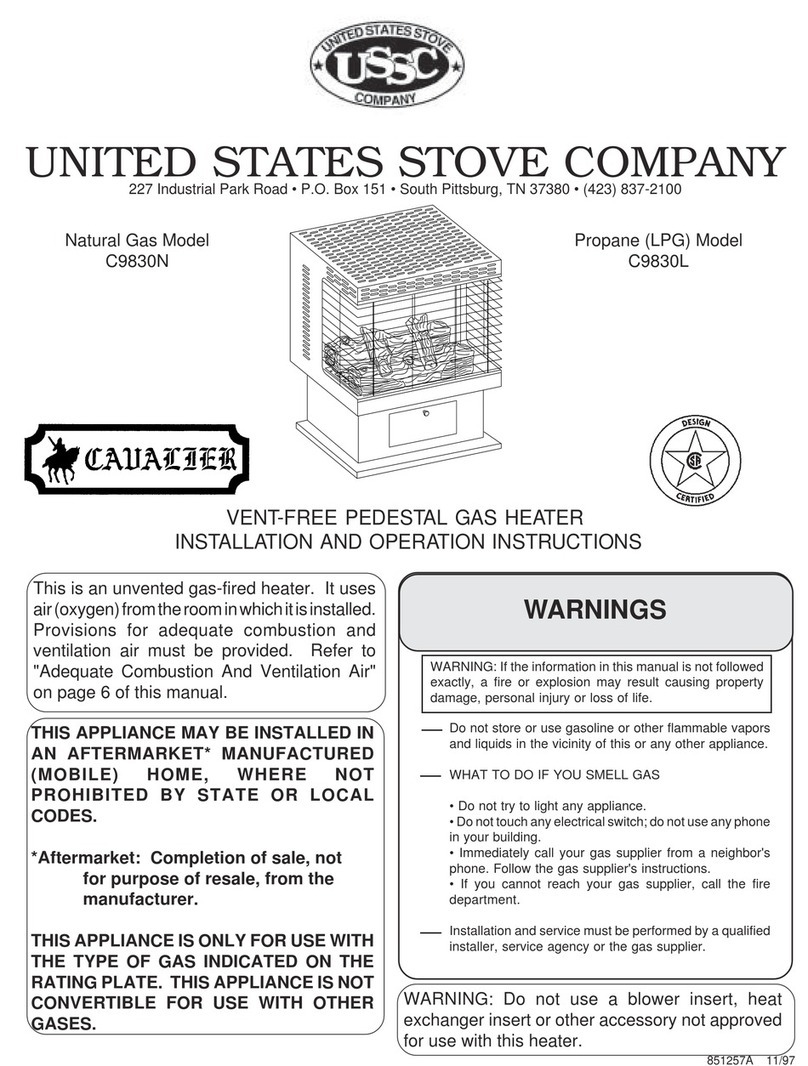 United States Stove CAVALIER C9830L User manual