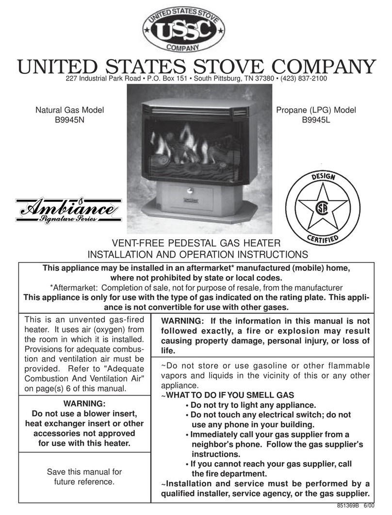 USSC Ambiance B9945L Installation and operation instructions