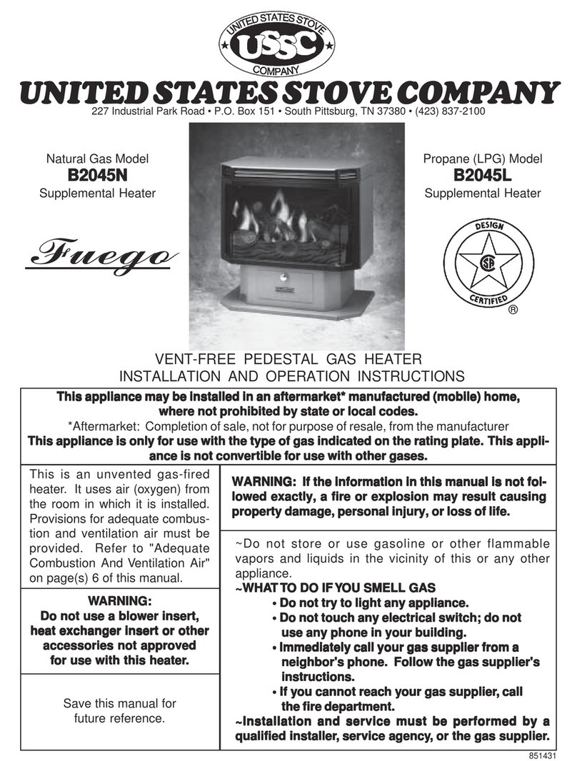 USSC Fuego B2045L Installation and operation instructions USSC Fuego B2045L Installation and operation instructions