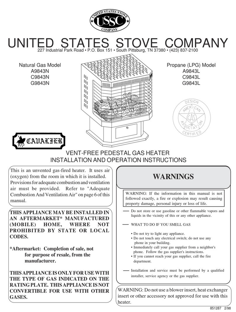 USSC Cavalier A9843L Installation and operation instructions USSC Cavalier A9843L Installation and operation instructions