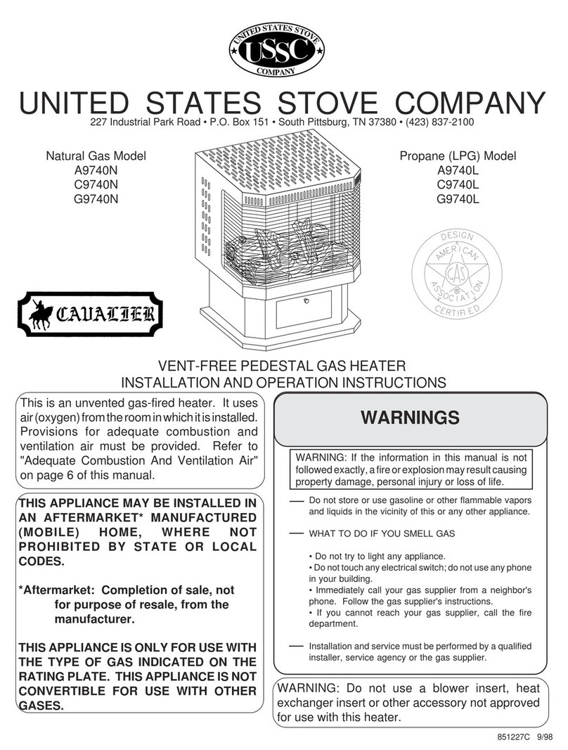 USSC Cavalier A9740L Installation and operation instructions