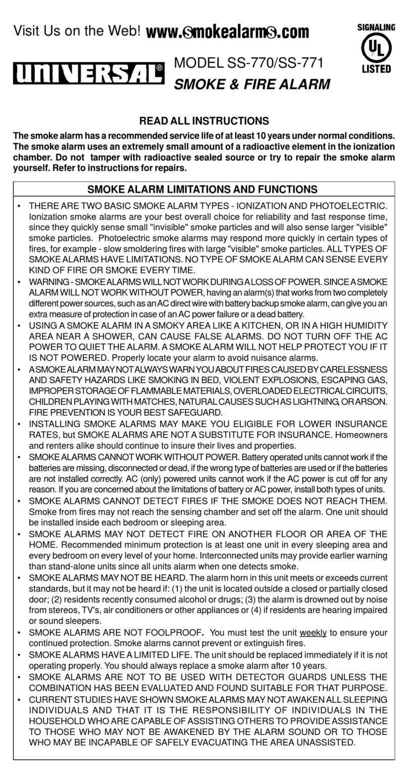 Universal SS-770 instructions