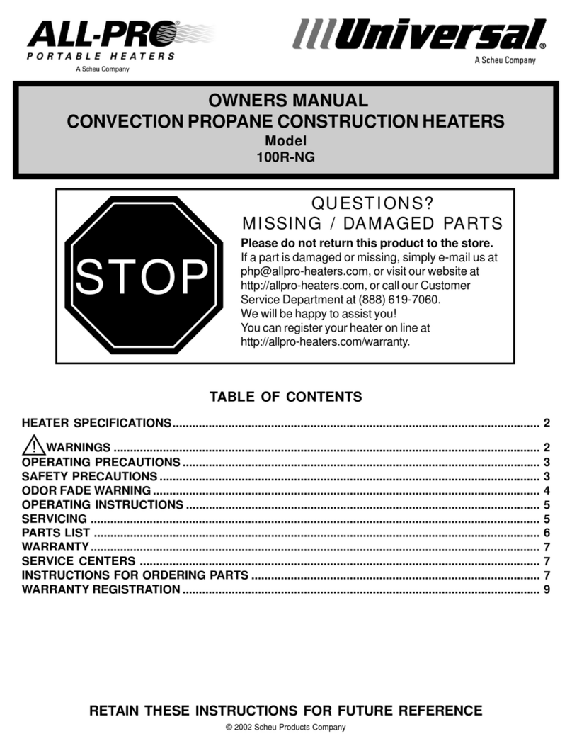 Universal ALL-PRO 100R-NG User manual
