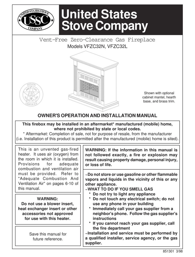 USSC VFZC32L OWNER'S OPERATION AND INSTALLATION MANUAL