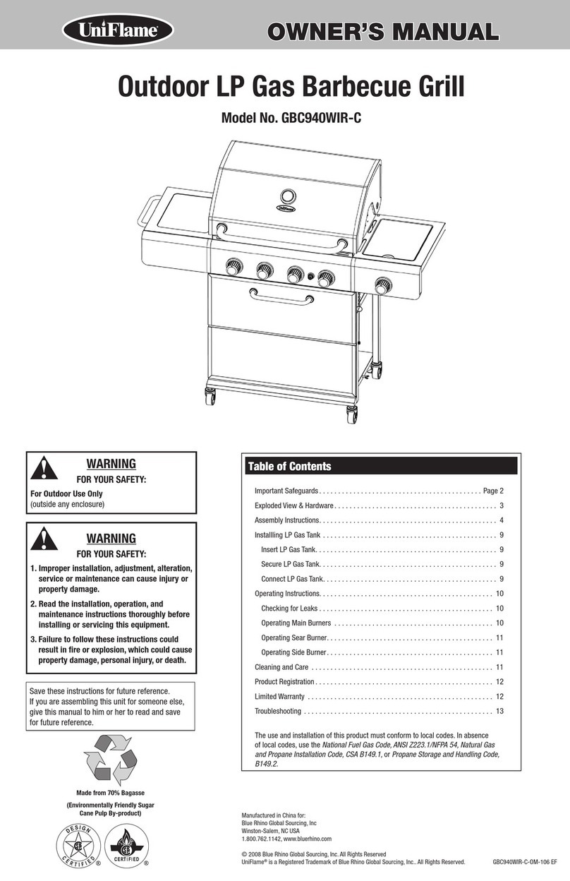 Uniflame GBC940WIR-C User manual