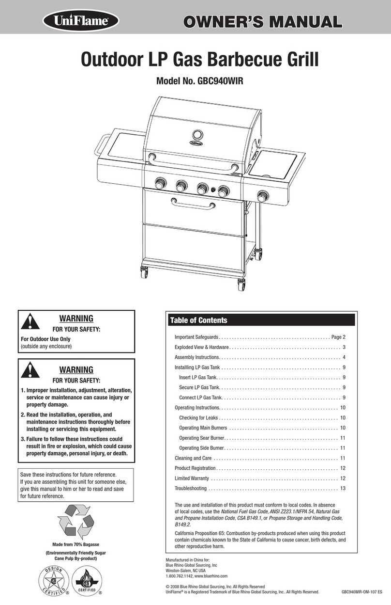 Uniflame GBC940WIR User manual