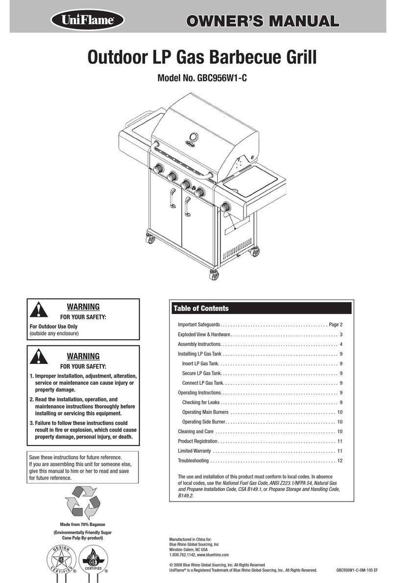 Uniflame GBC956W1-C User manual
