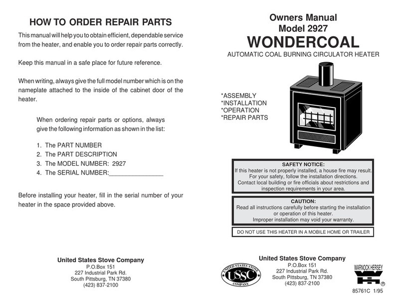 USSC Wondercoal 2927 User manual