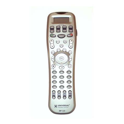 Universal Remote Control RF10 MASTERCONTROL User manual