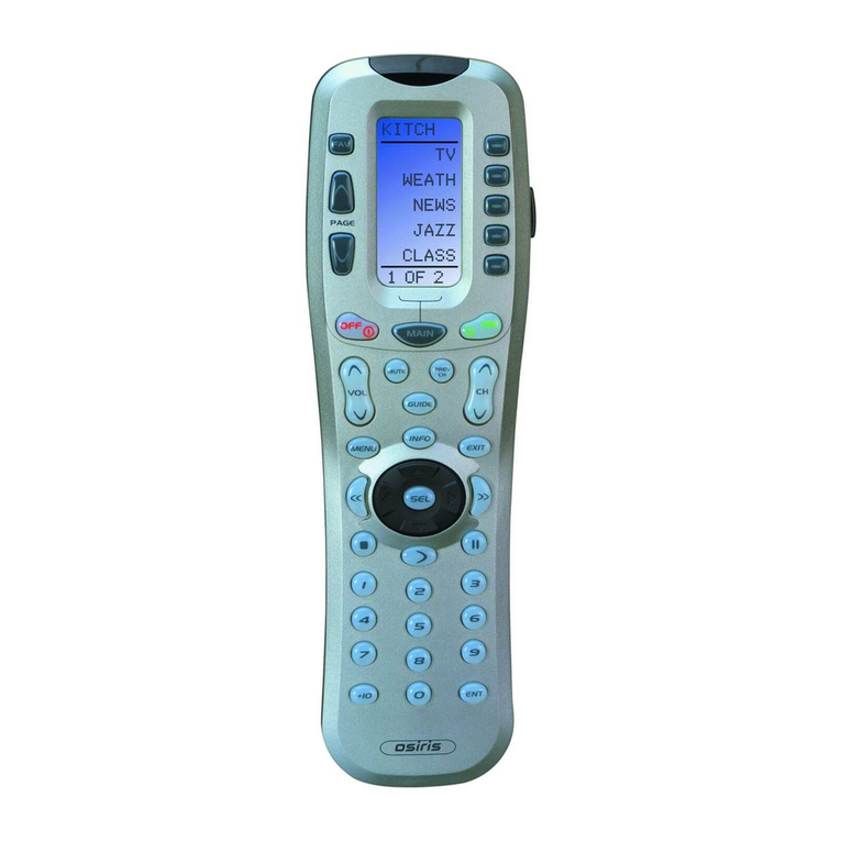 Universal Remote Control Osiris MX-3500 User manual Universal Remote Control Osiris MX-3500 User manual