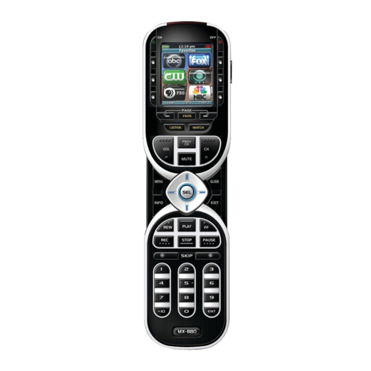 Universal Remote Control Complete Control MX-880 User manual