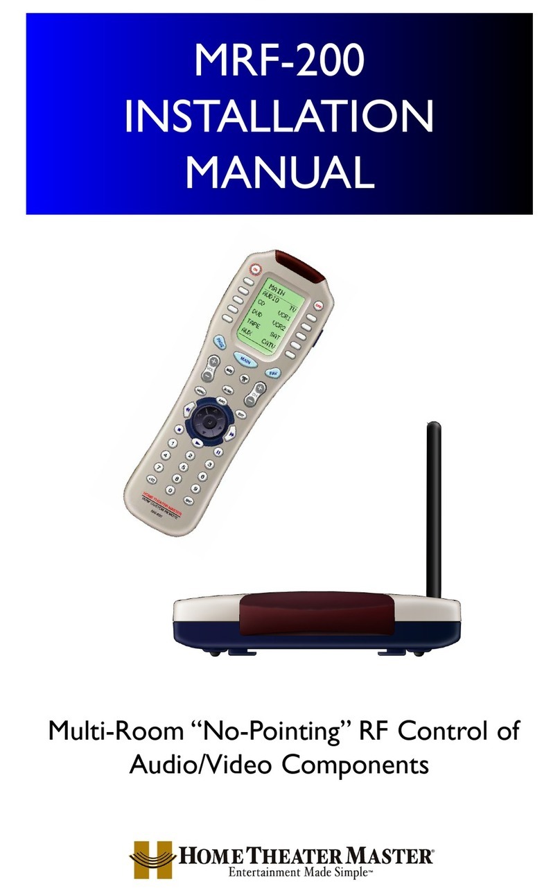 Home Theater Master MRF-200 installation manual