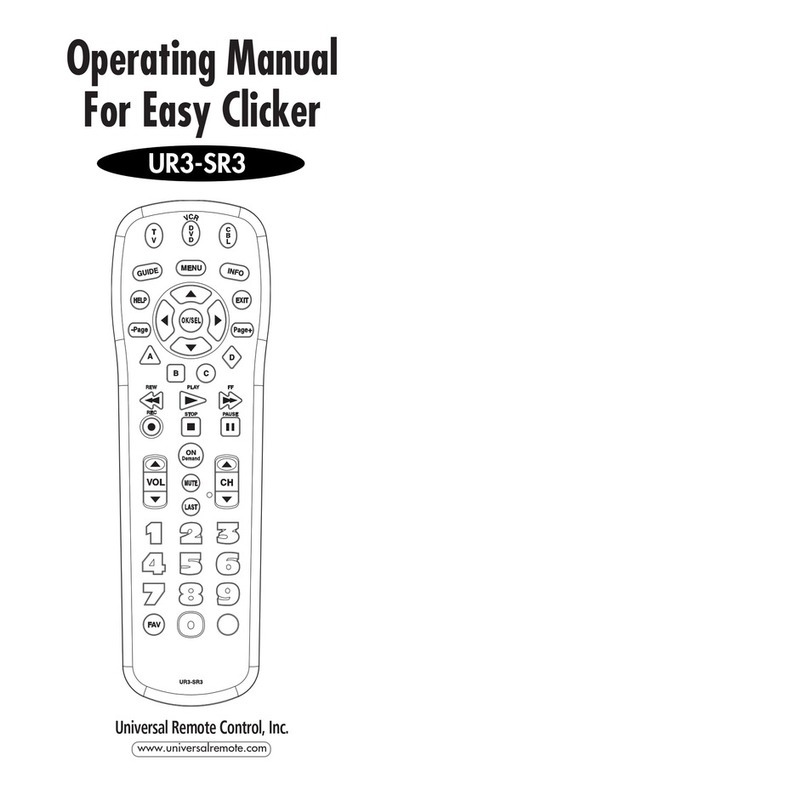 Universal Remote Control Easy Clicker OCE-0009D User manual Universal Remote Control Easy Clicker OCE-0009D User manual