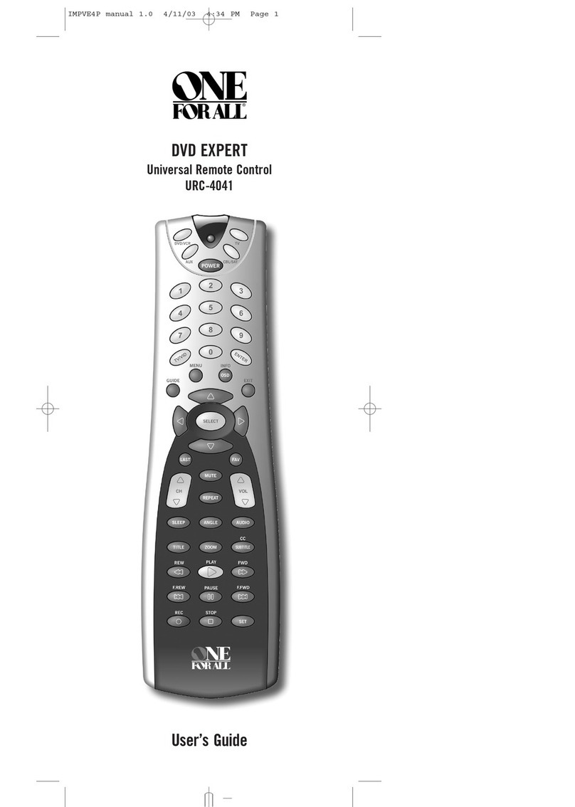 One Forall DVD EXPERT URC-4041 User manual